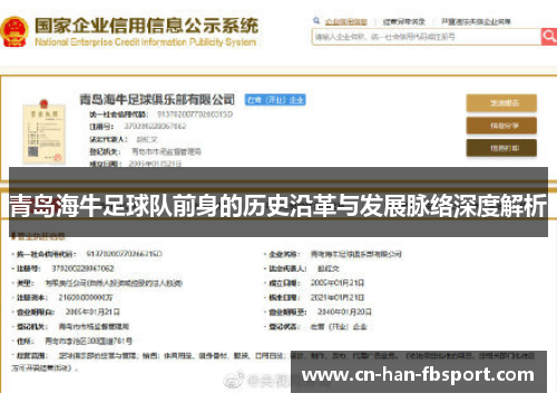 青岛海牛足球队前身的历史沿革与发展脉络深度解析 青岛海牛足球队前身的历史沿革与发展脉络深度解析